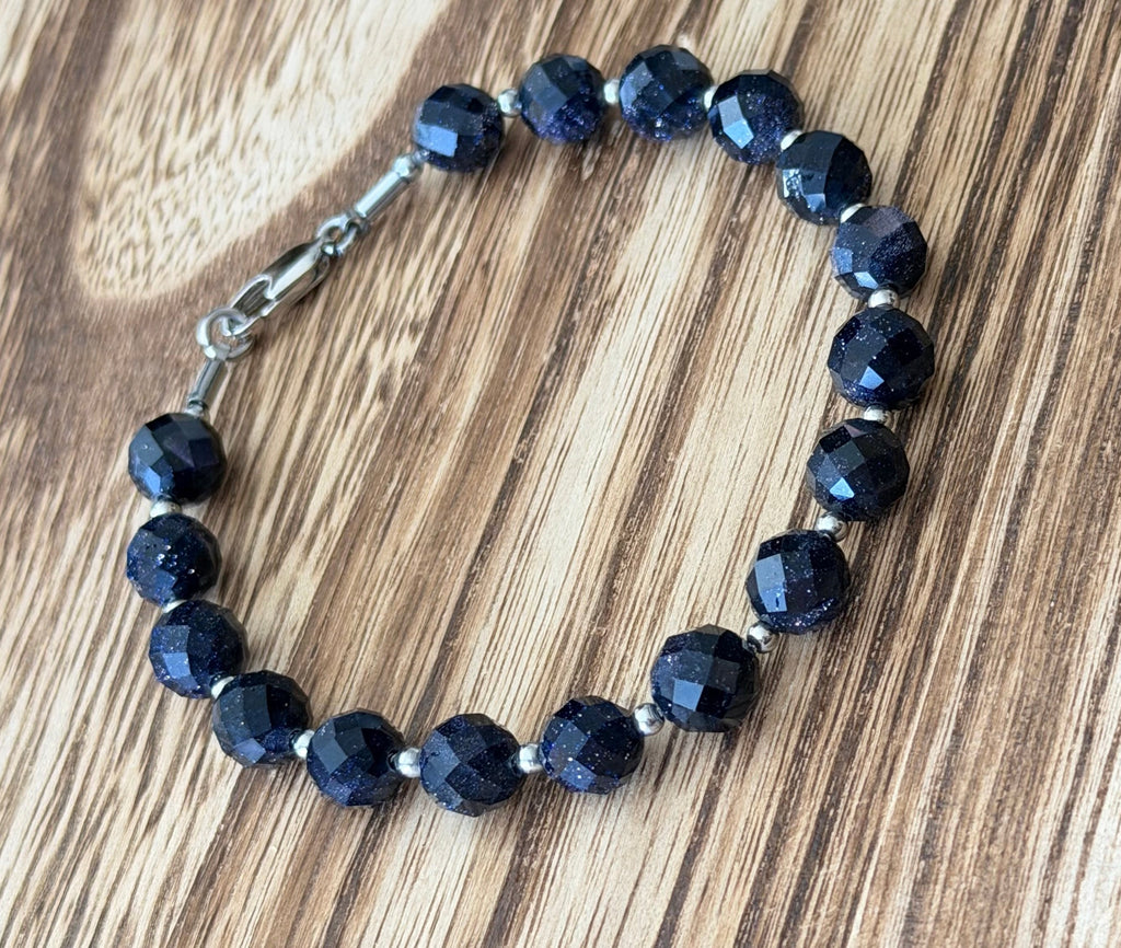 Goldstone Azul  Pulsera de la Ambición 