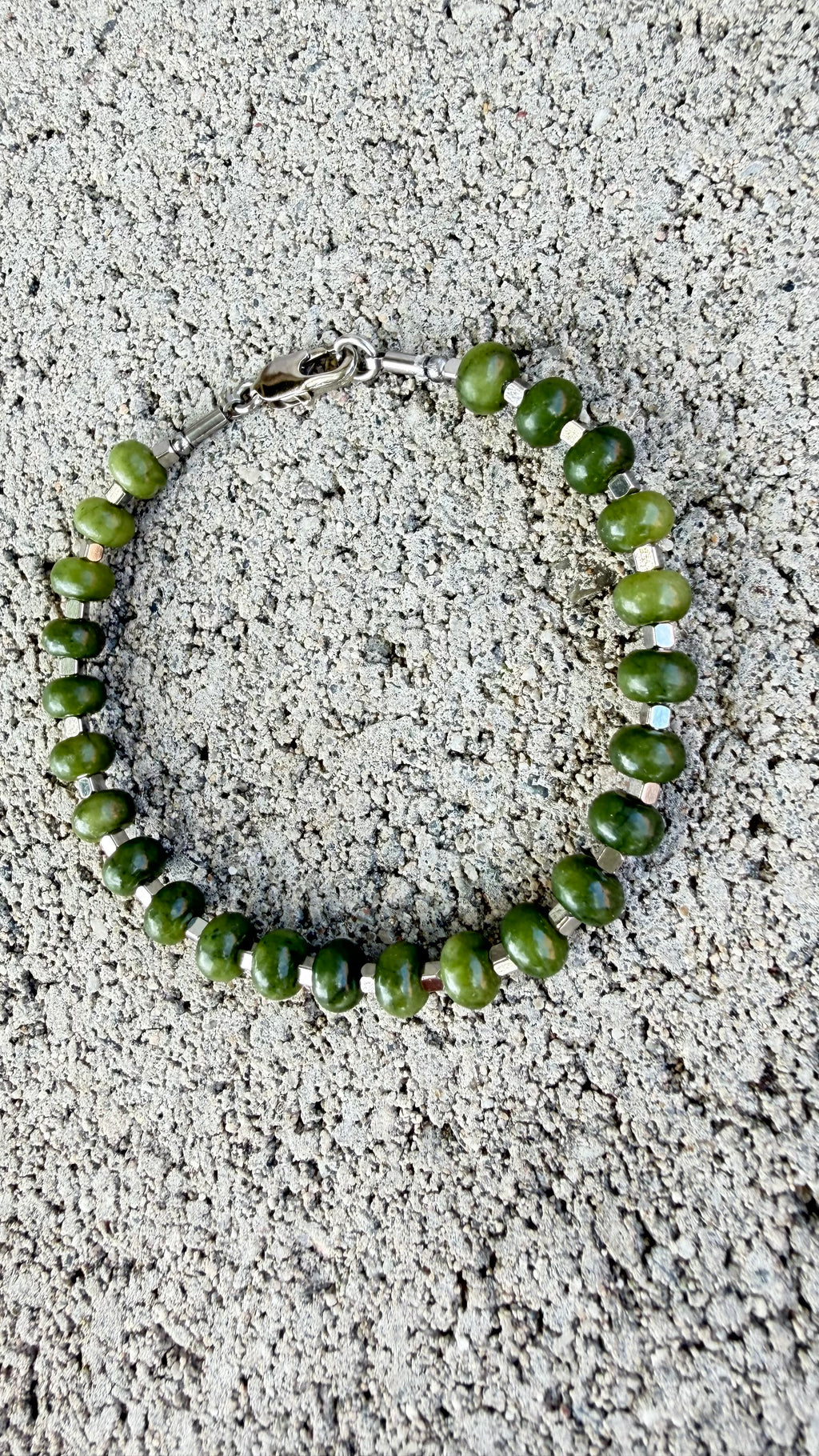 Olive Jade Good Luck Bracelet