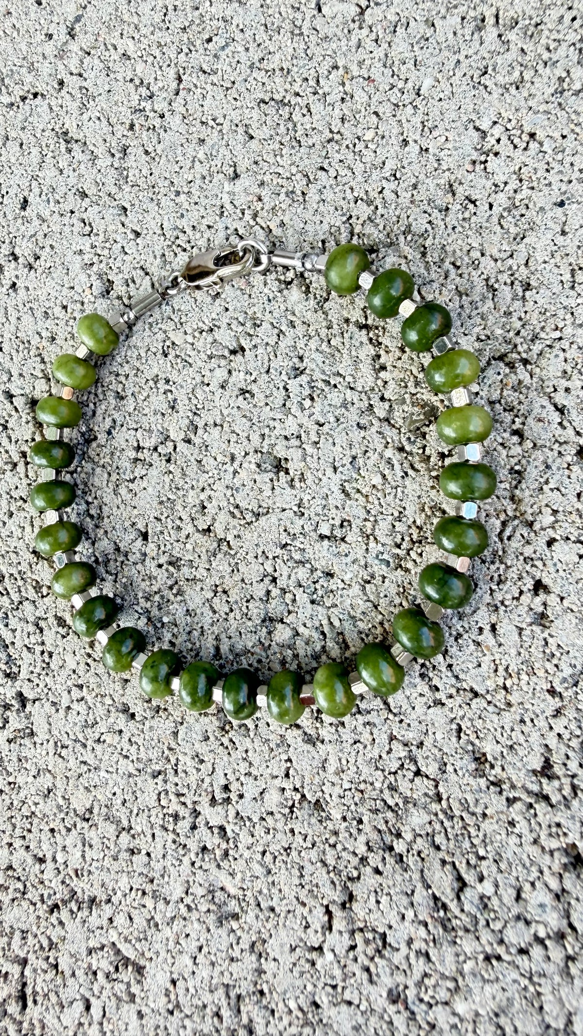 Olive Jade Good Luck Bracelet