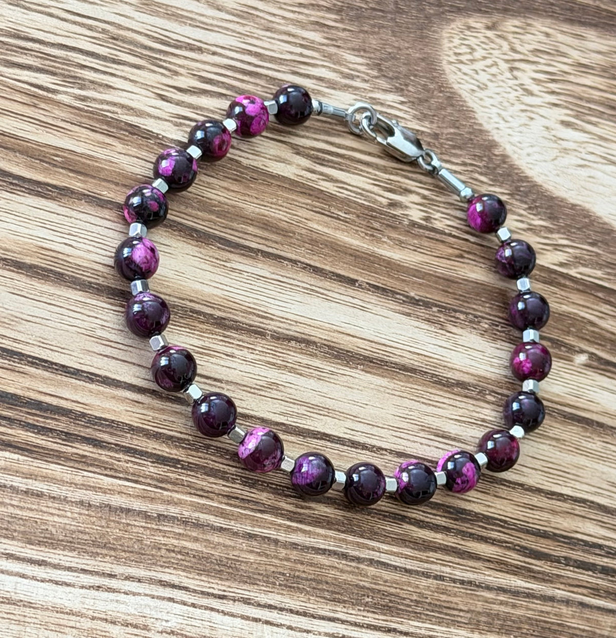 Agata Roja Púrpura Pulsera de la  Pasión