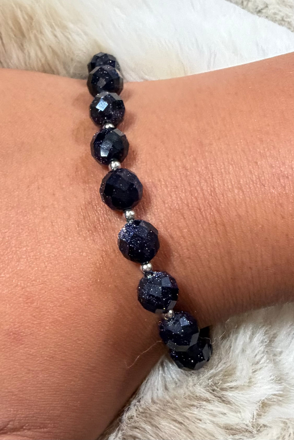 Goldstone Azul  Pulsera de la Ambición 