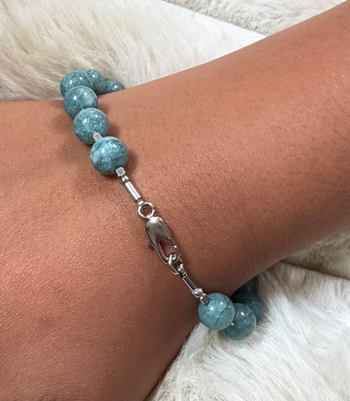 Aquamarine Jade Clarity Bracelet