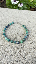 Chrysocolla 6mm Bracelet, with Stainless Steel Lobster Clasp