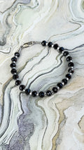 Black Onyx 6mm Bracelet, with Stainless Steel Lobster Clasp