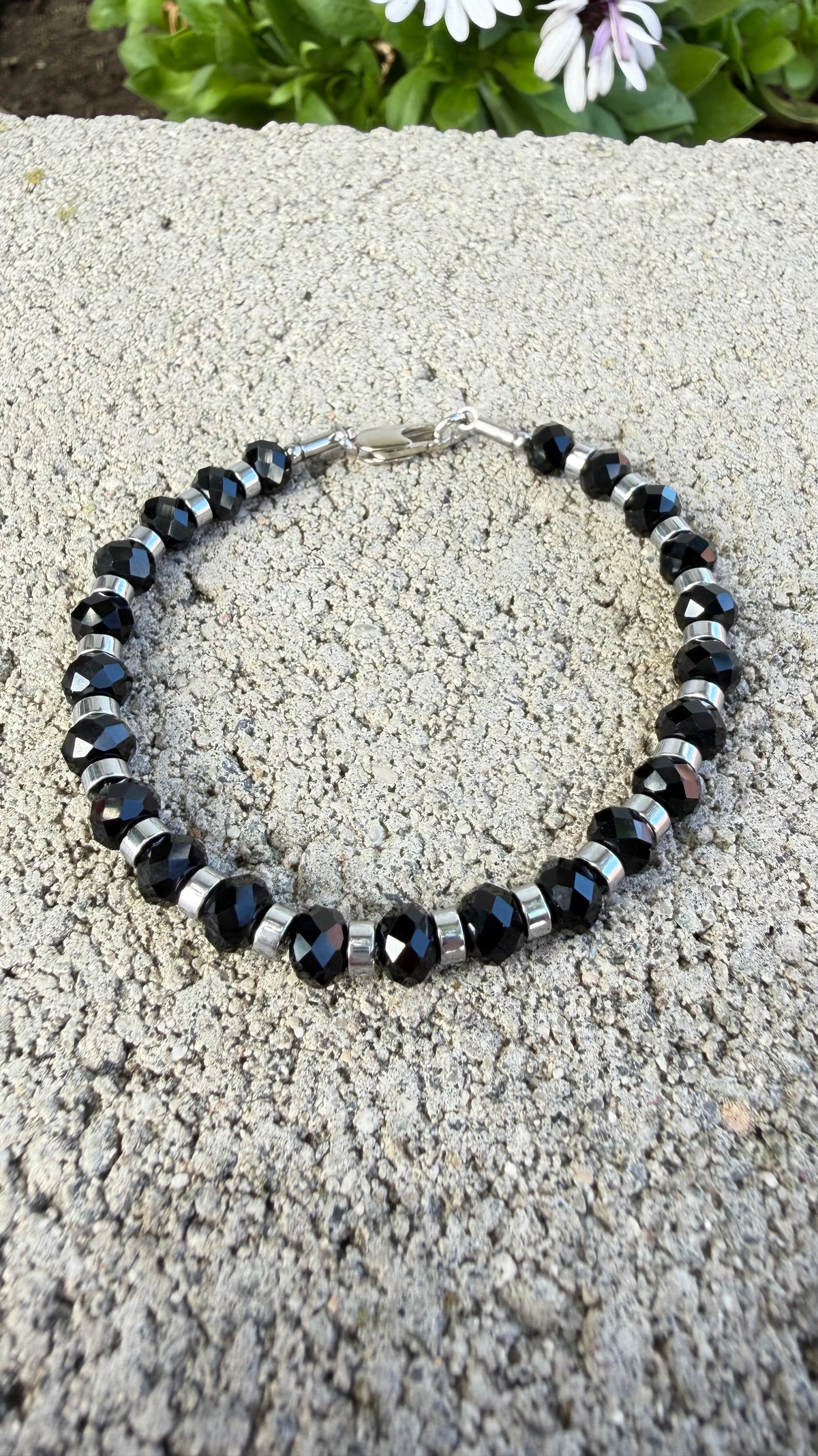 Onix Negro Pulsera de La Fuerza Interior