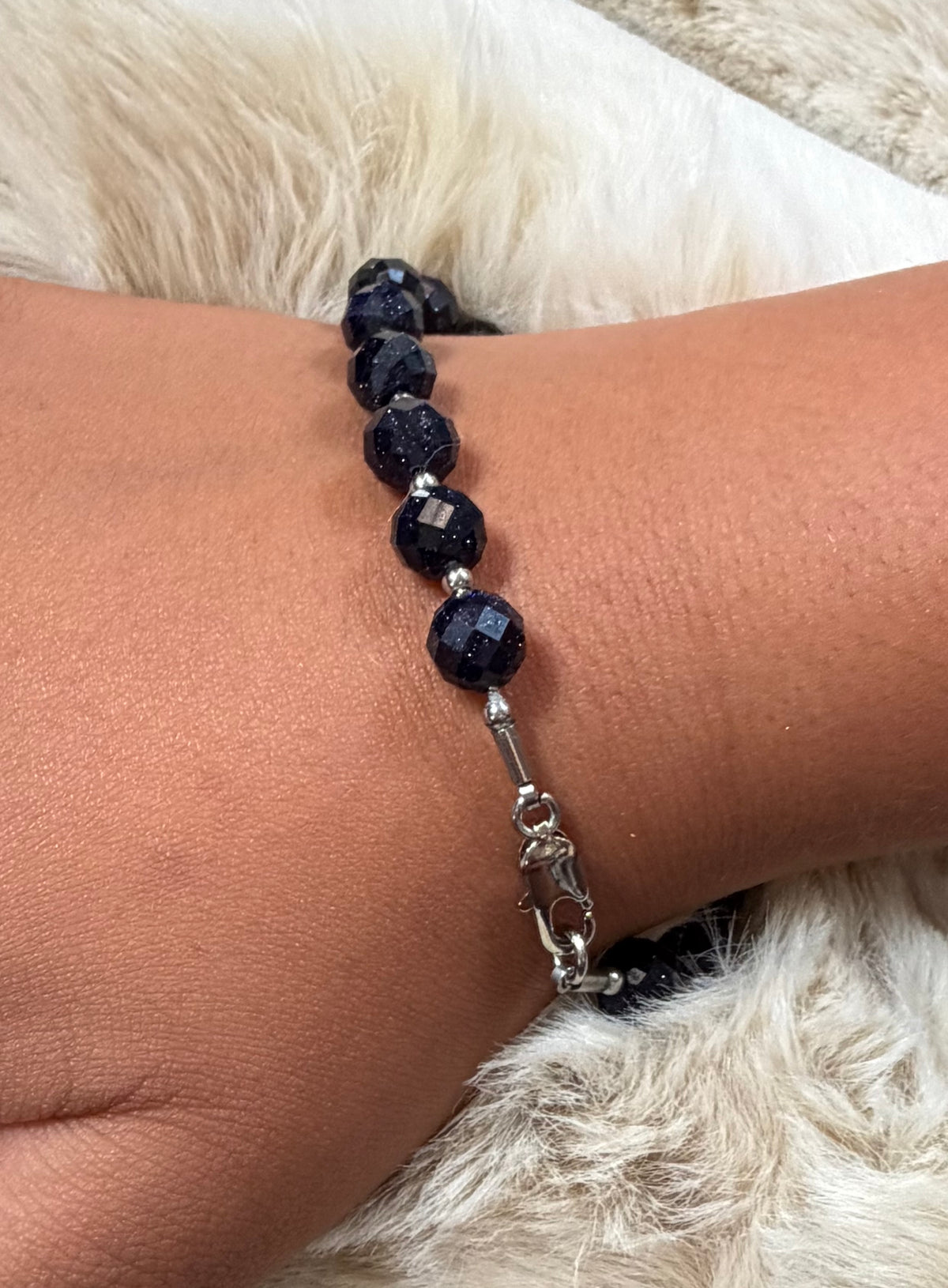 Goldstone Azul  Pulsera de la Ambición 