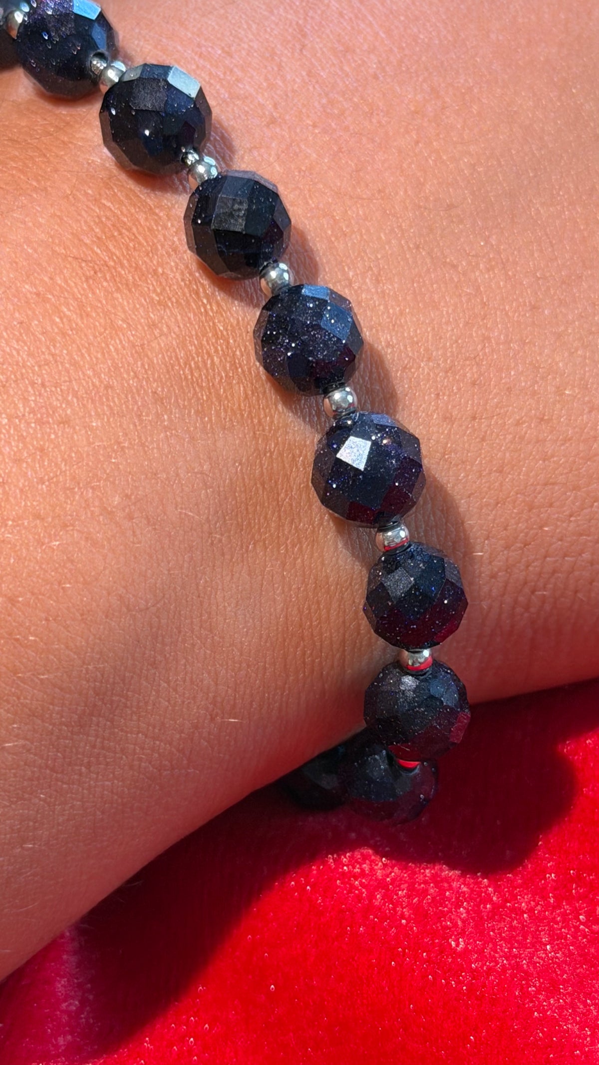Goldstone Azul  Pulsera de la Ambición 