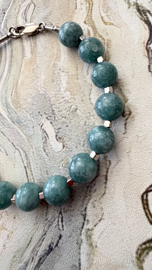 Aquamarine Jade Clarity Bracelet