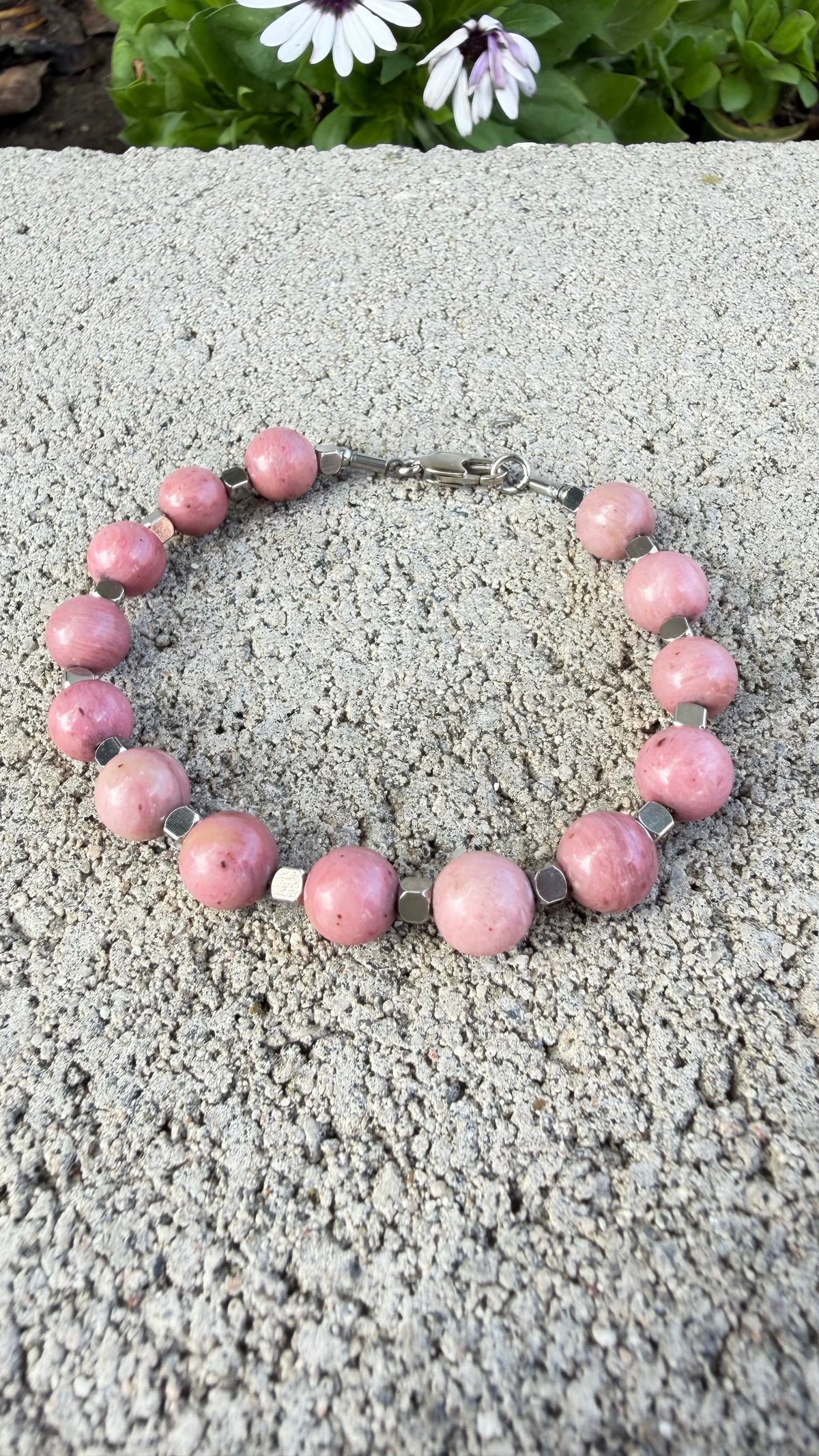 Pulsera de rodocrosita  del equilibrio emocional