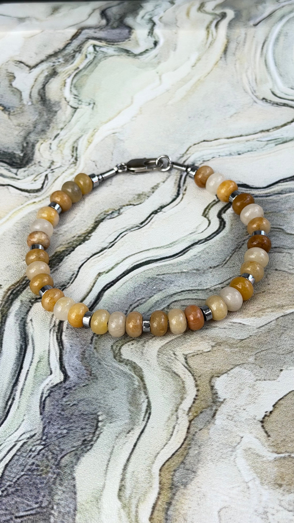  Jade Amarillo Pulsera del Optimismo 