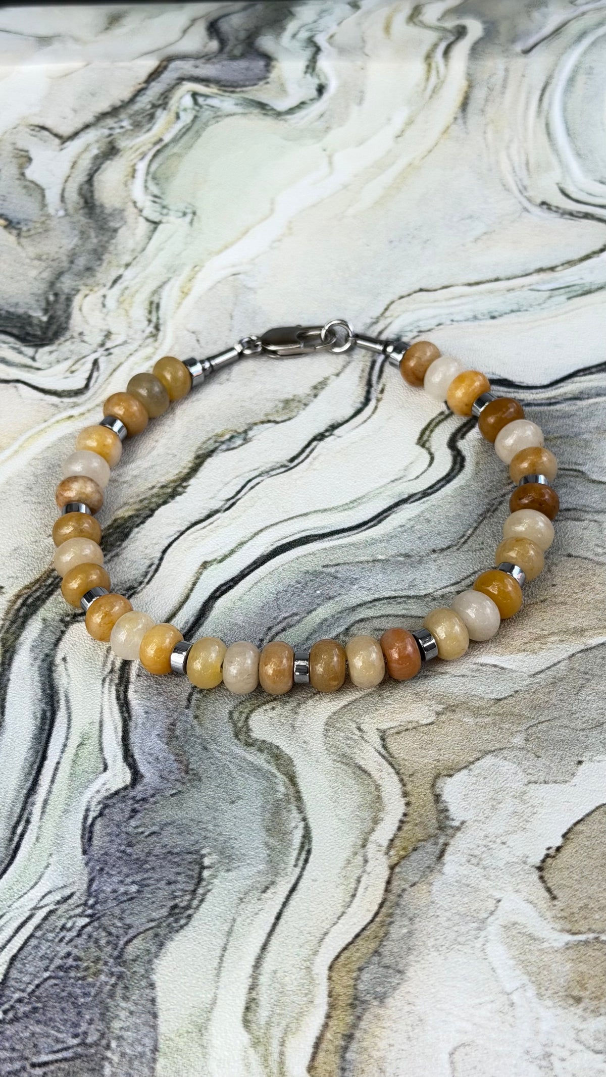  Jade Amarillo Pulsera del Optimismo 
