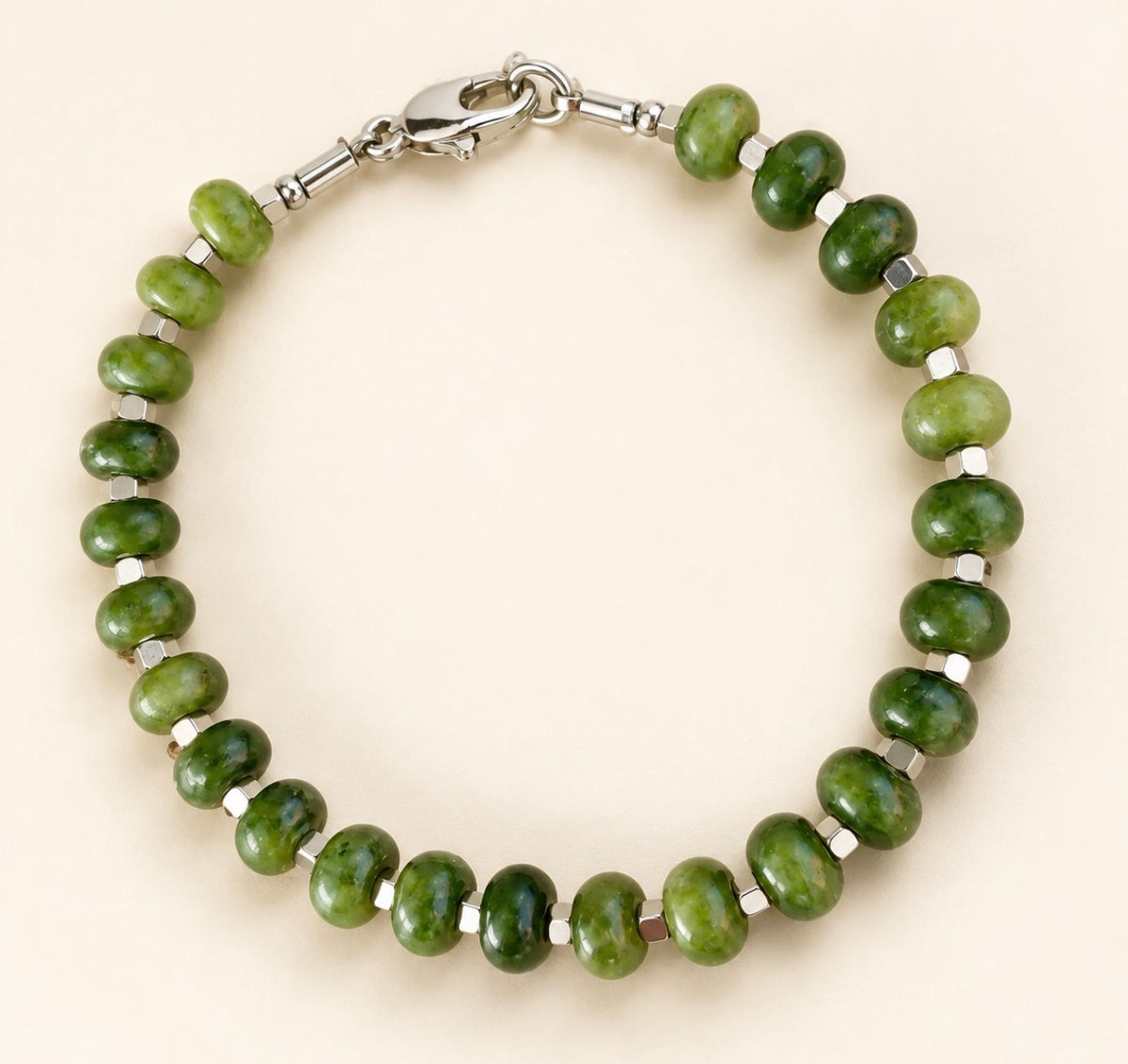 Olive Jade Good Luck Bracelet