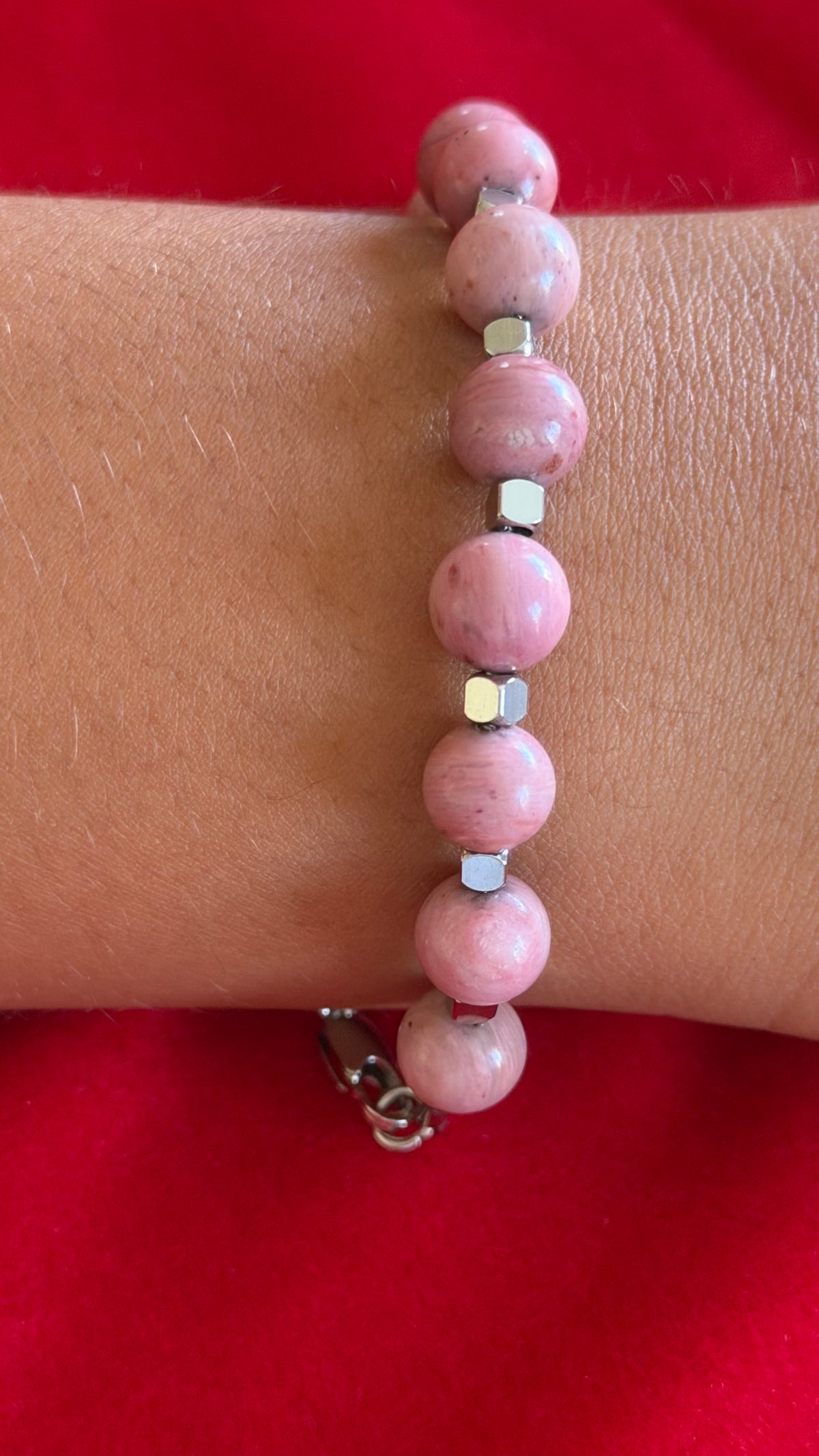 Pulsera de rodocrosita  del equilibrio emocional