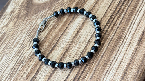  Onix Negro Pulsera de La Fuerza Interior