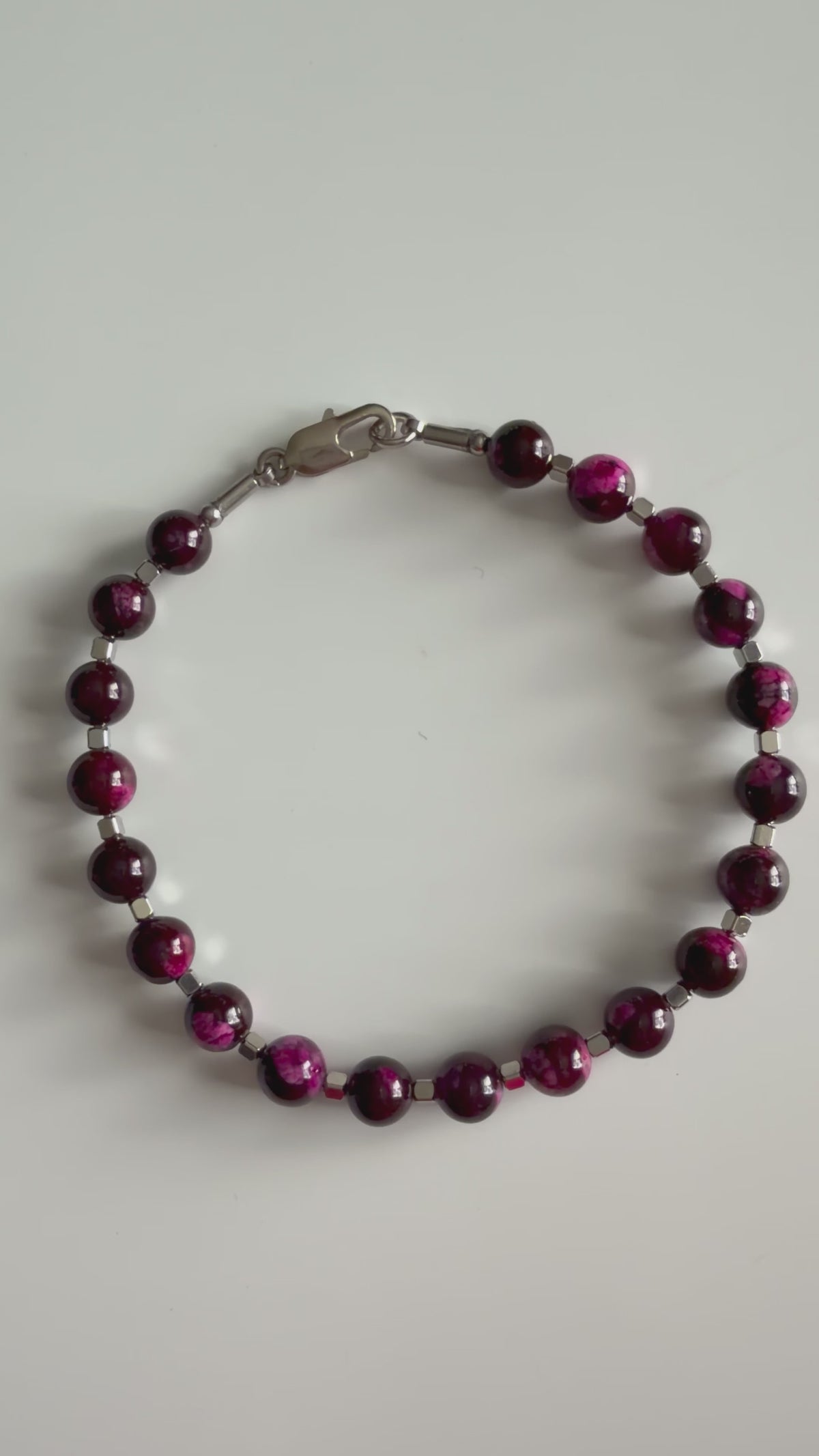 Agata Roja Púrpura Pulsera de la  Pasión