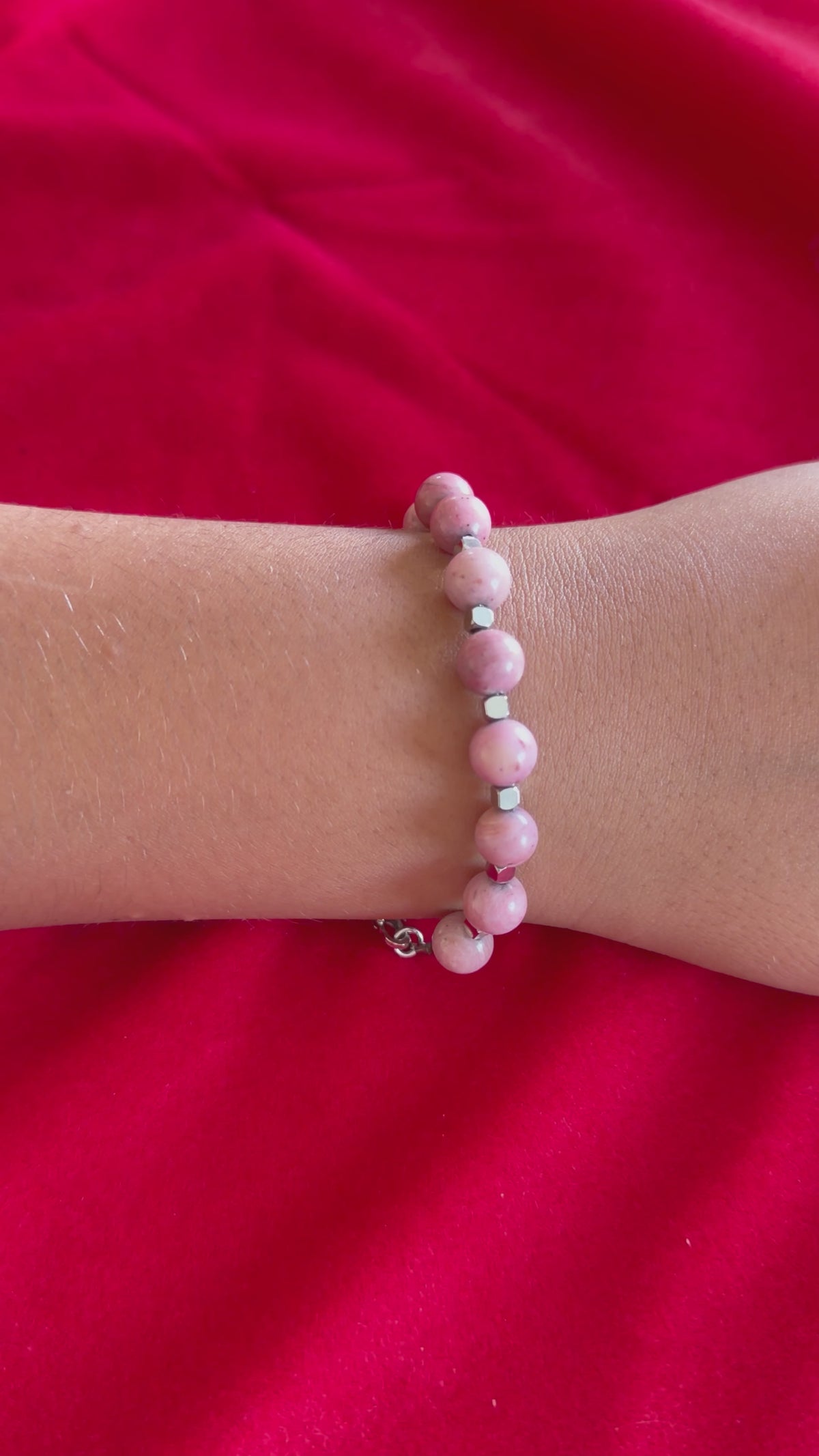 Pulsera de rodocrosita  del equilibrio emocional